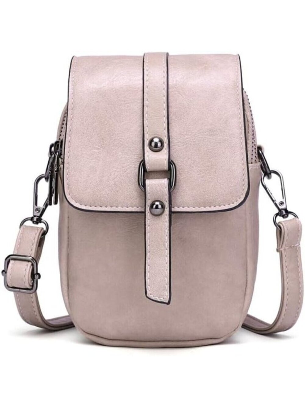 Women's Pink Vintage Cross Body Phone Bag Small Messenger Shoulder Handbag